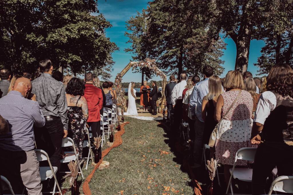 Wedding ceremony at Sugarbush Golf Club